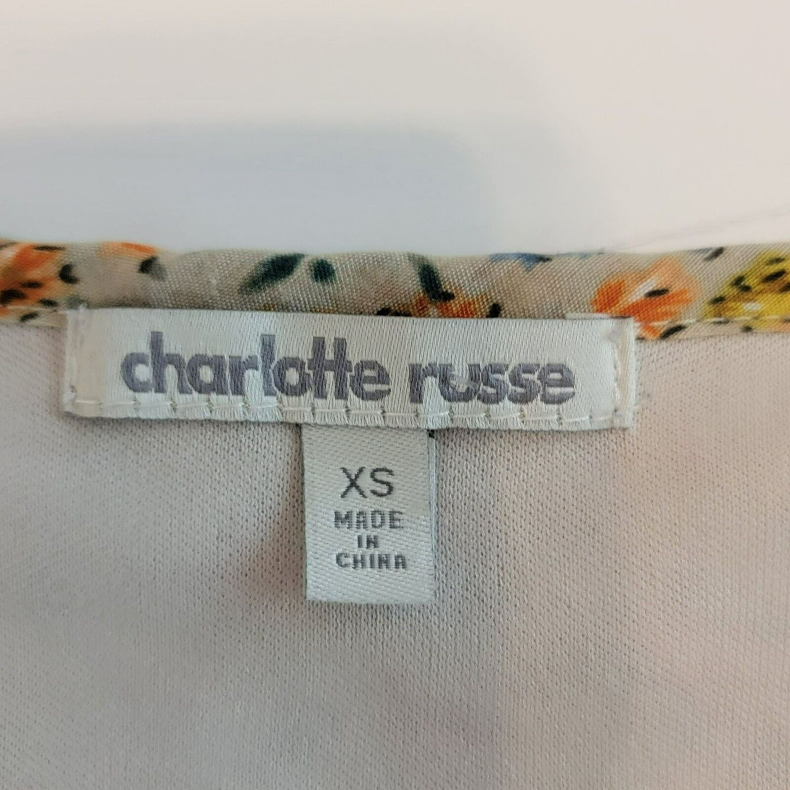 Charlotte Russe Women's XS Beige with Orange & Bl… - image 4