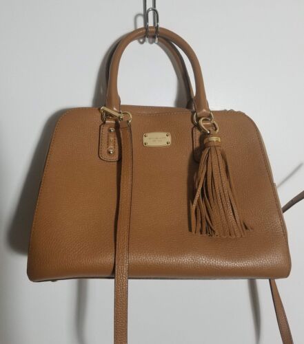 Lightly Used Michael Kors Leather Hand Bag, Brown - image 1