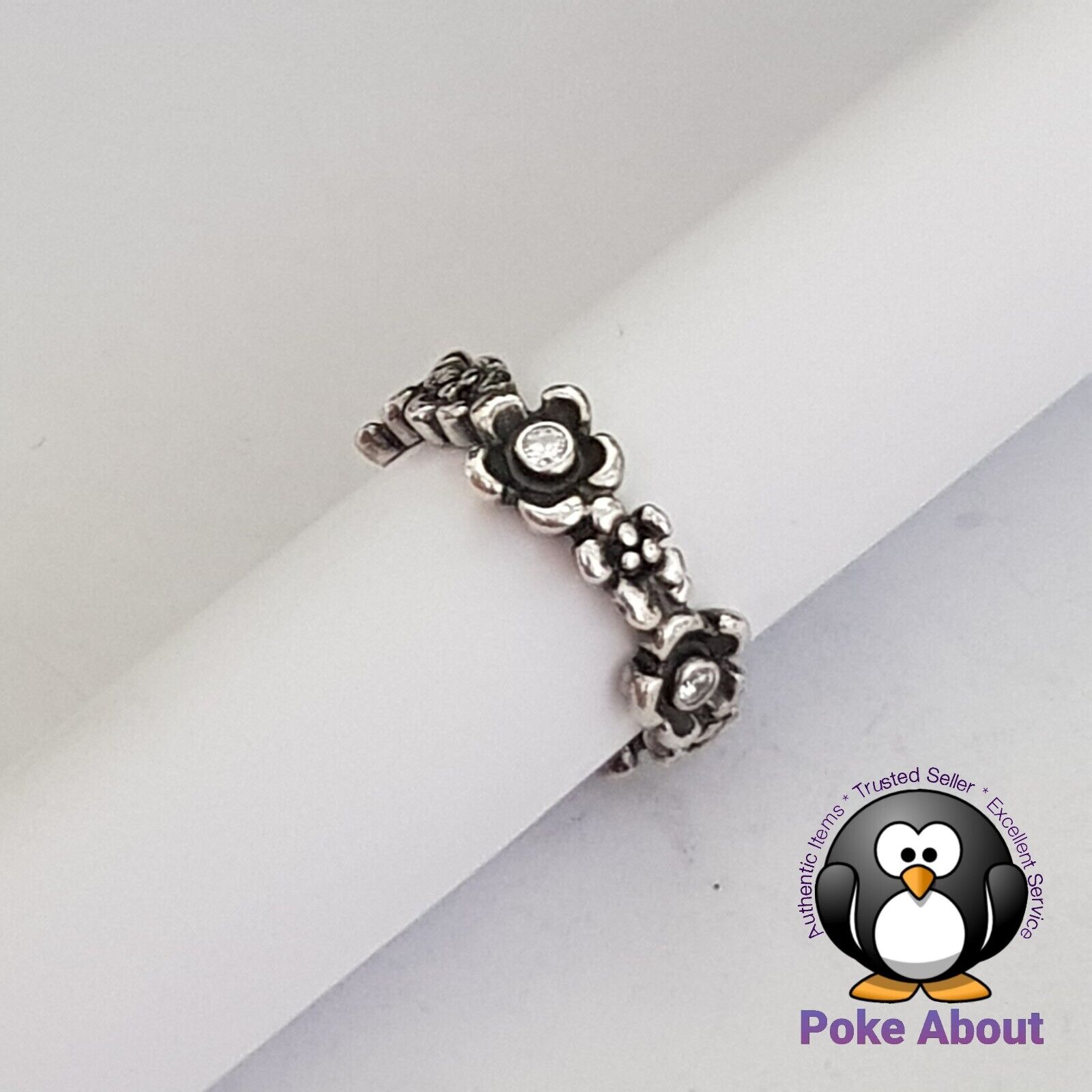 Genuine Pandora Silver Nature’s Serenity Flower C… - image 1