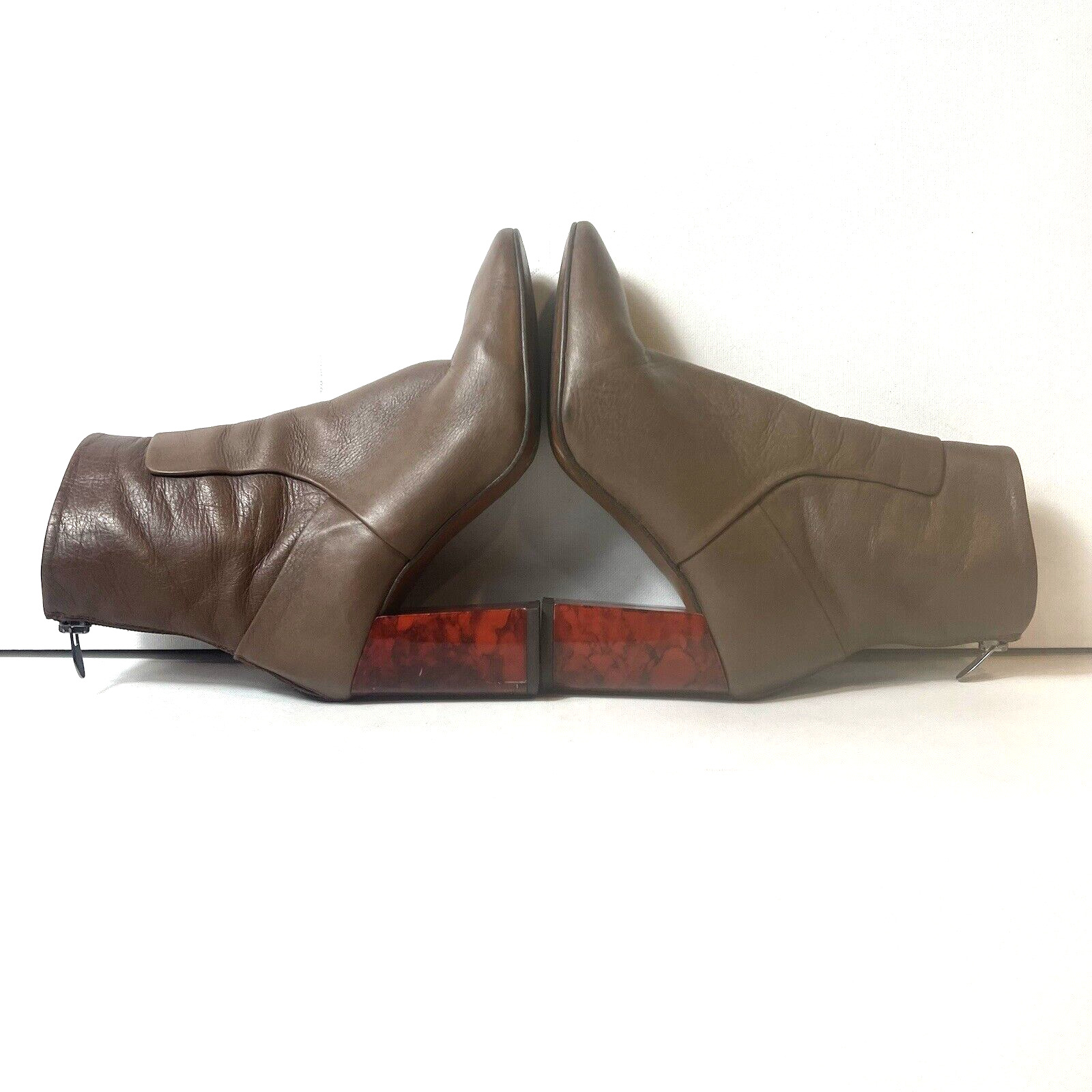 Topshop Womens Size US 5.5 EU 36 Brown Leather Ma… - image 4