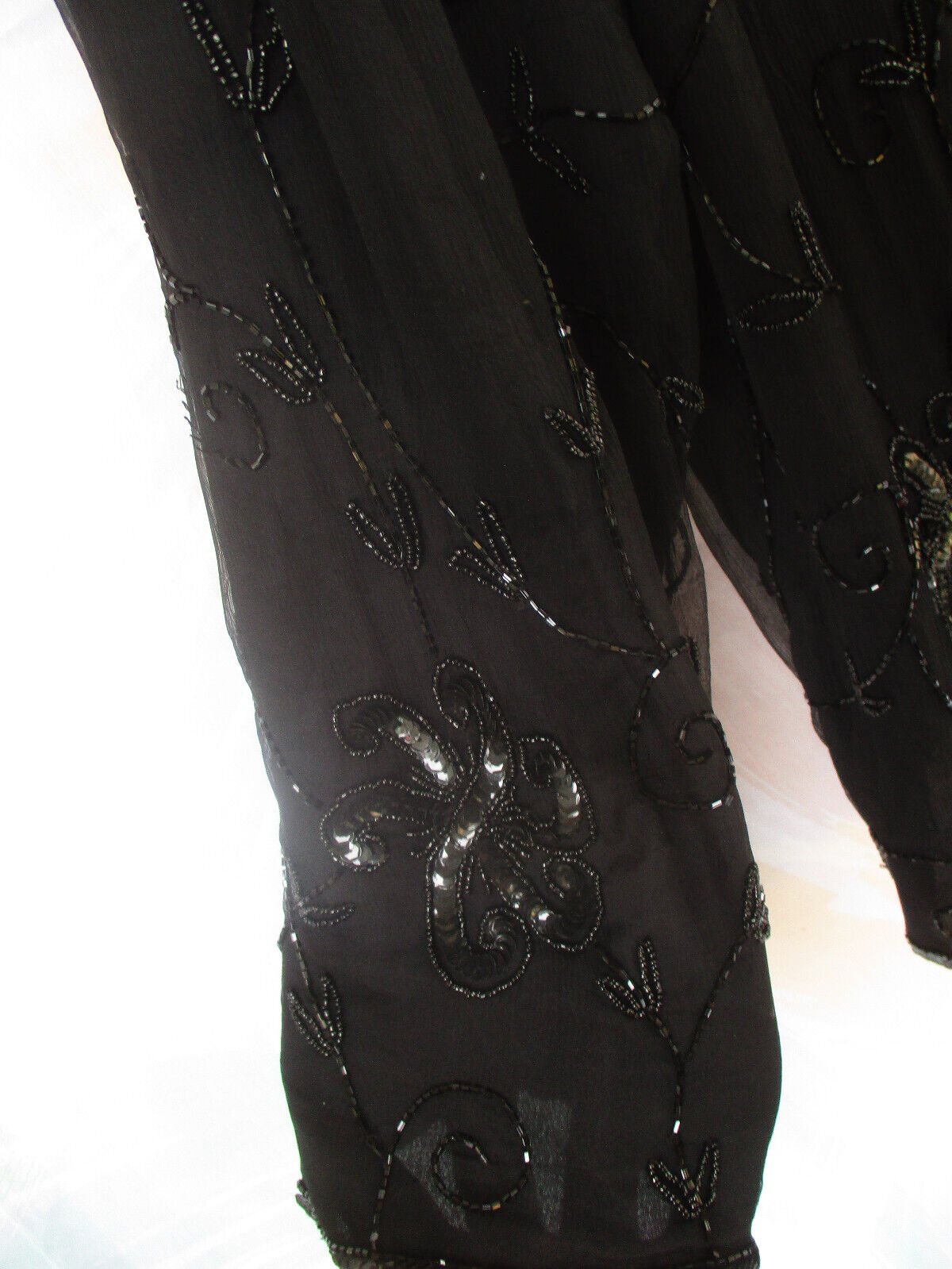 VTG JMD New York 3x Black Beaded Sequined Evening… - image 4