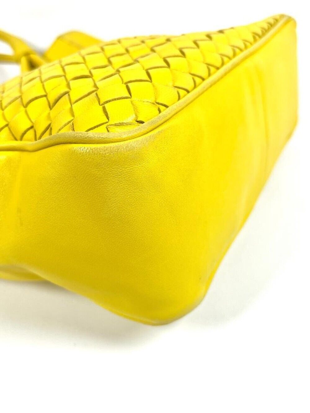 Bottega Veneta Intrecciato Handbag Lambskin Yello… - image 5