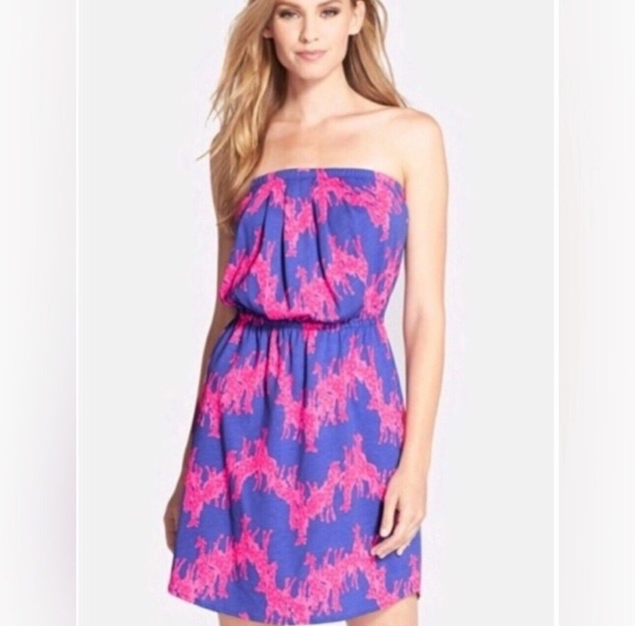 Lilly Pulitzer giraffe strapless dress Windsor XXS - image 2