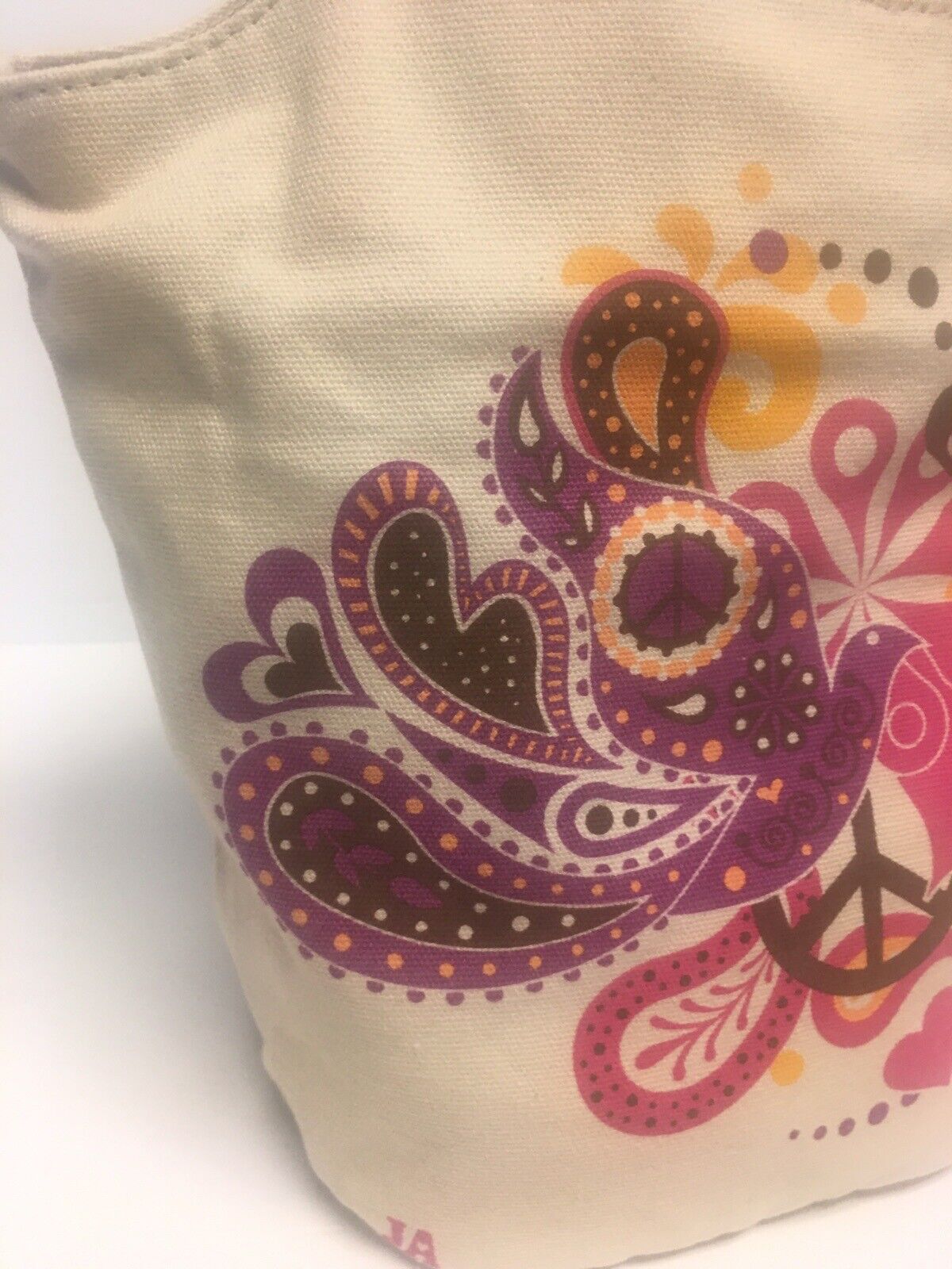 JONATHAN ADLER Canvas Tote Bag/purse with Peace S… - image 7