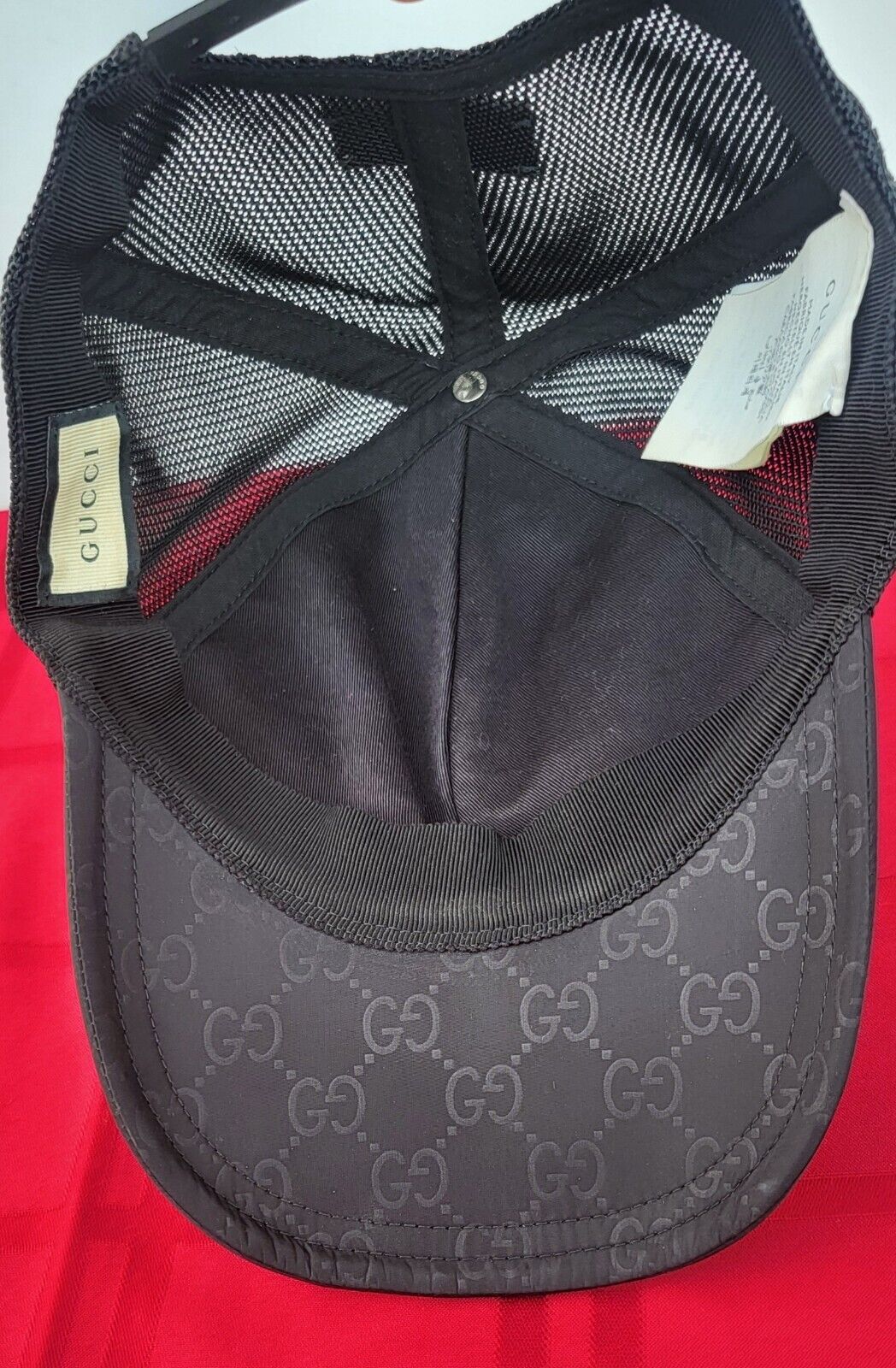 Authentic Gucci GG Nylon & Mesh Monogram Baseball… - image 7