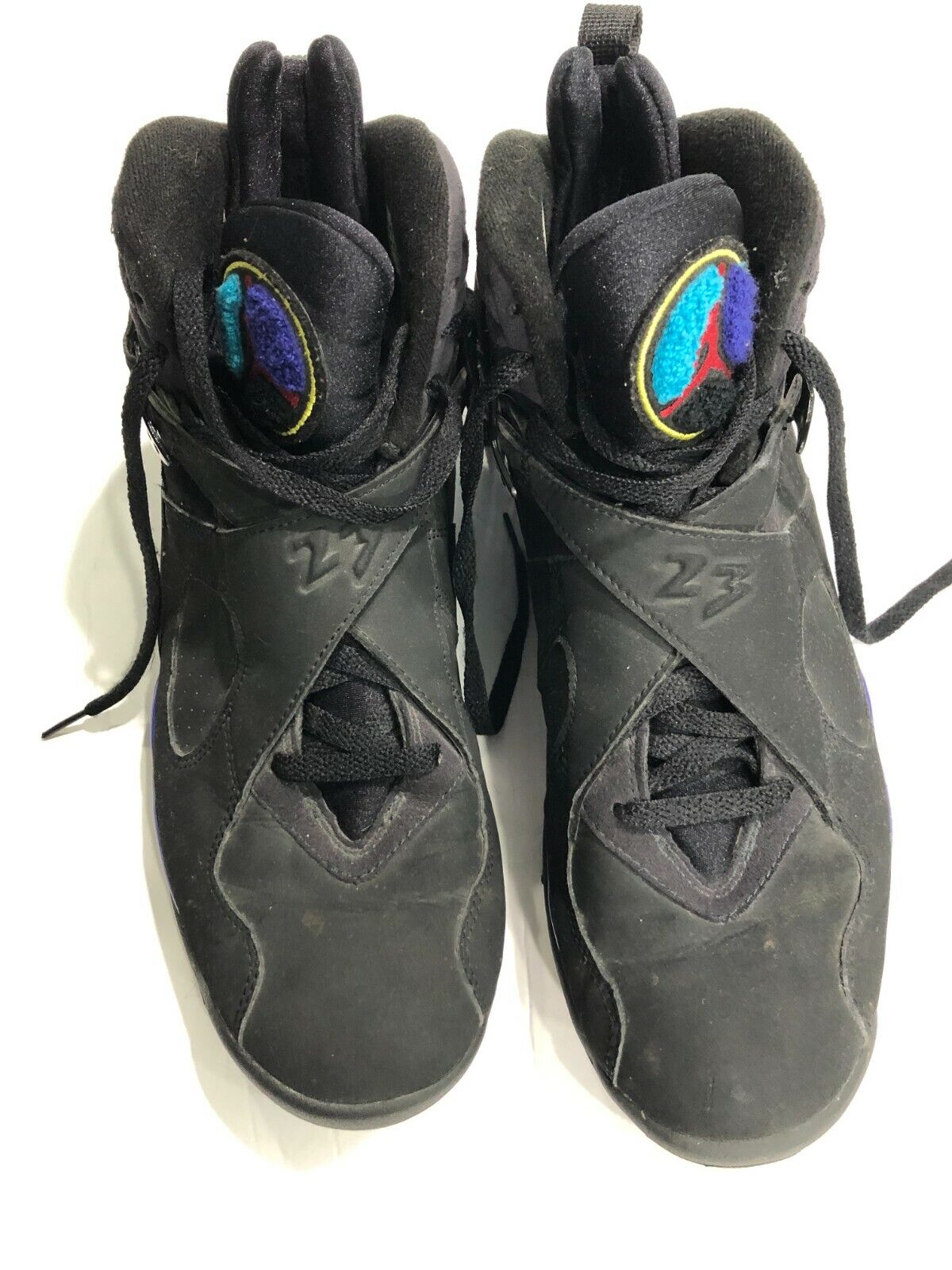 Nike Air Jordan Aqua 8's VIII  Size 11 Black Blue… - image 2