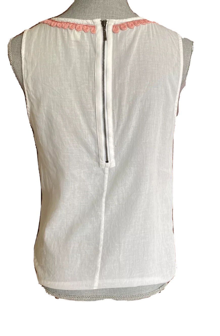 Banana Republic White Cotton Women's Embroidered … - image 10