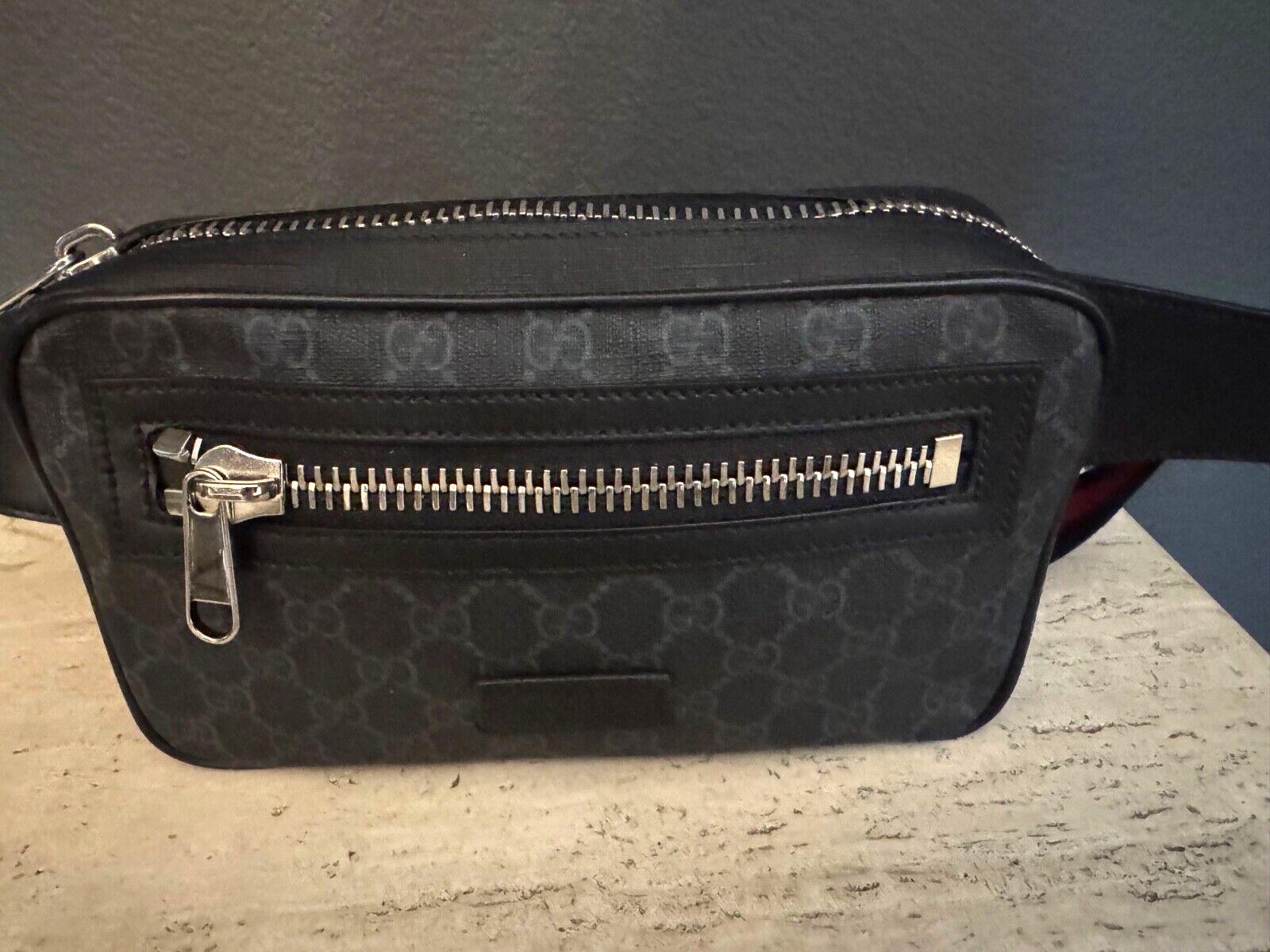 Gucci Soft GG Supreme Monogram Web Belt Bag Black… - image 2