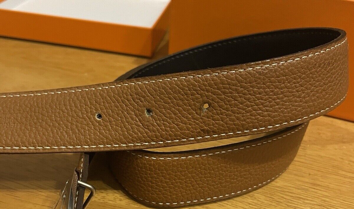 USED AUTHENTIC HERMES REVERSIBLE BELT SIZE 80 - image 10