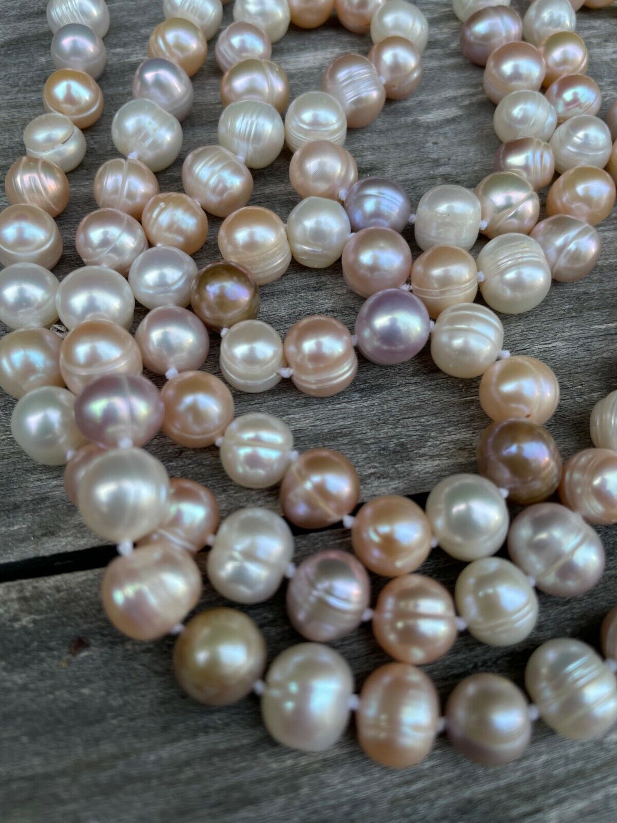 LONG MULTI COLOR CULTURED PEARL NECKLACE LENGTH=4… - image 4