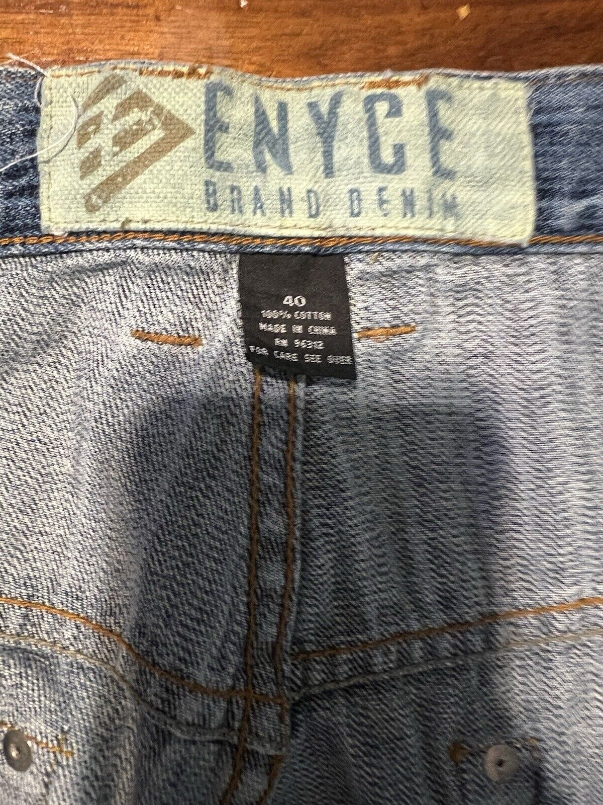 Vtg Enyce Baggy Extra Wide Leg Jeans Size 40x33 M… - image 9