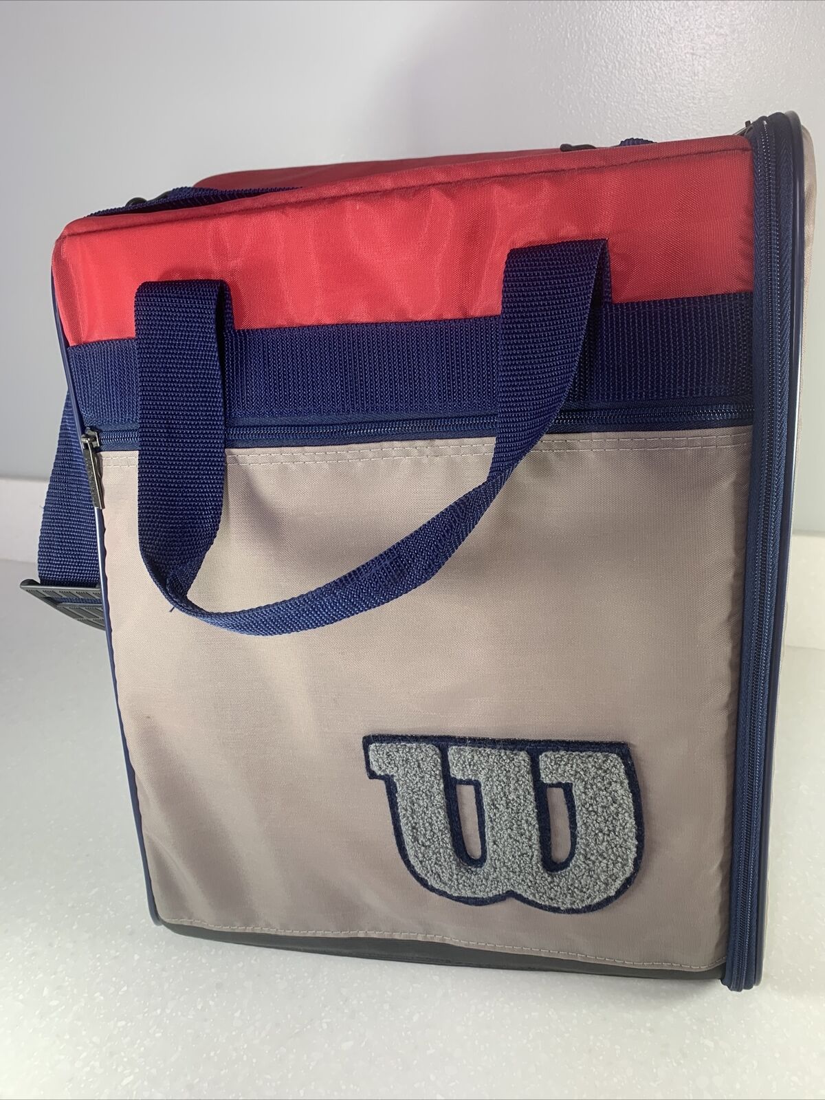 Wilson Duffel Bag Vintage Letterman 17” x 14” x 7… - image 2