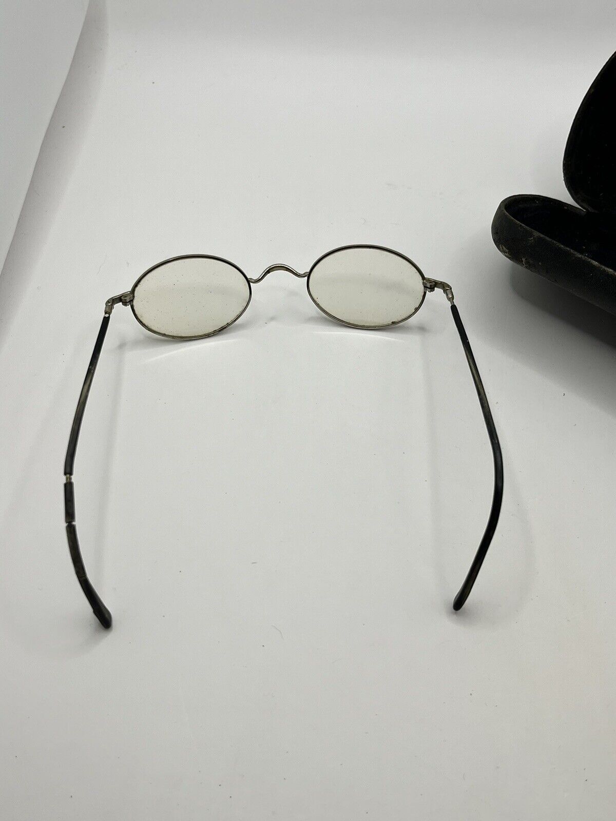 Antique Oval Gold Tone Wire Rim Eyeglasses Specta… - image 3