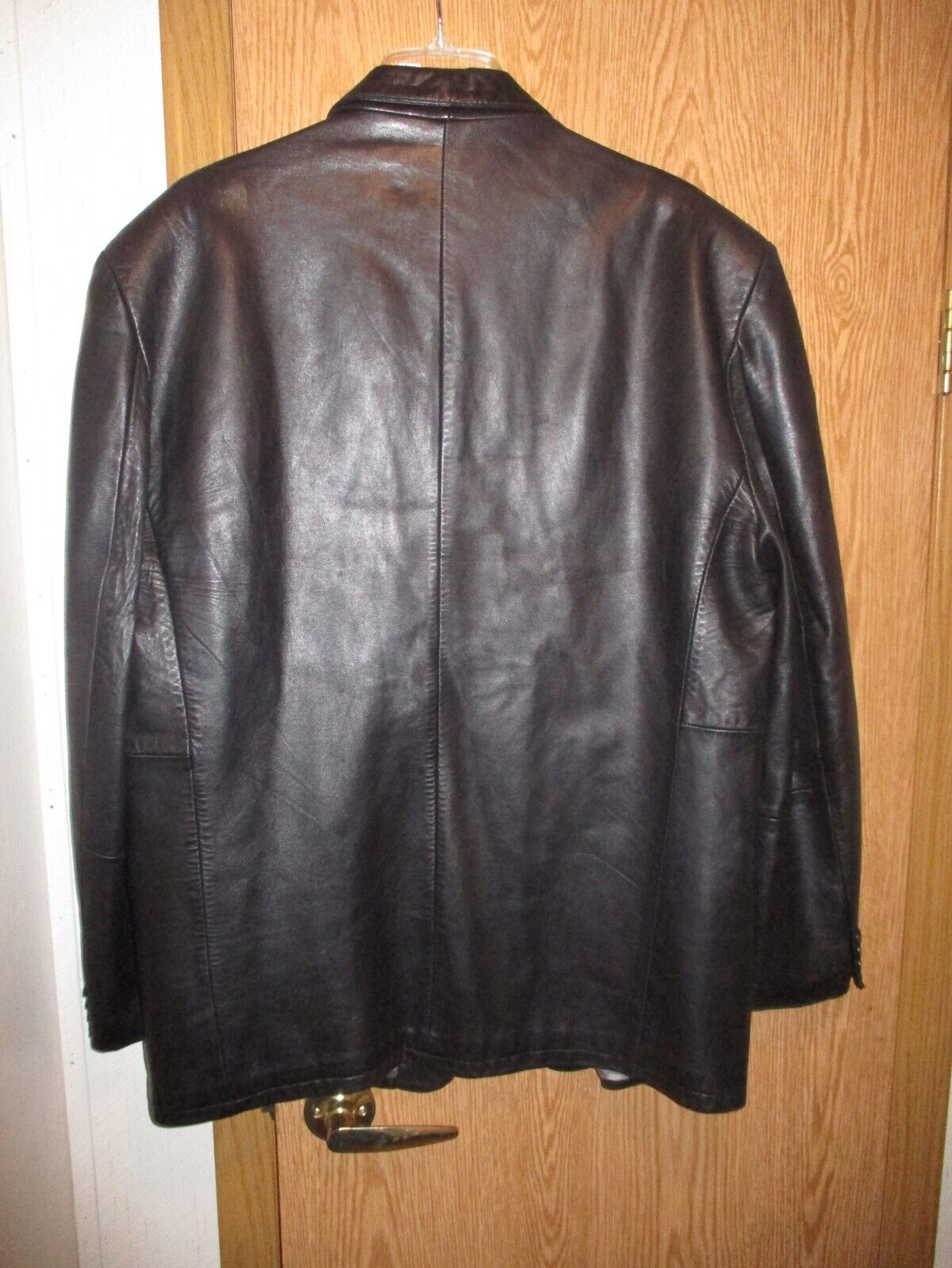 Mans quality black 2 button leather blazer jacket… - image 2