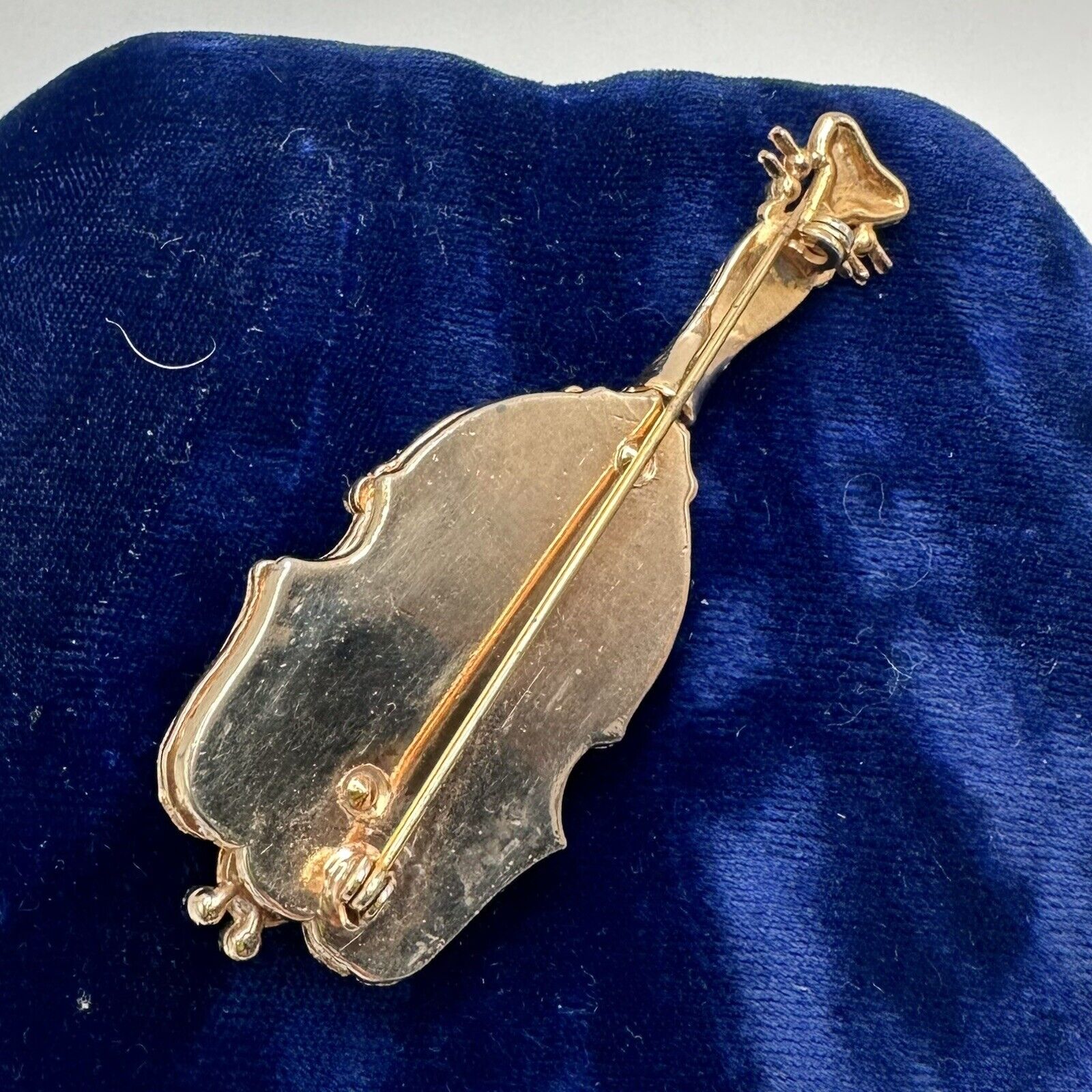 Vintage Coro Violin Brooch Carnegie Hall Gold Ton… - image 14