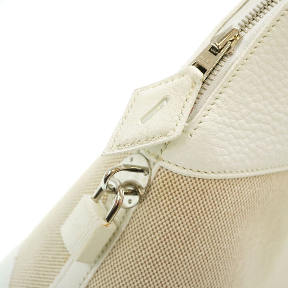 AUTHENTIC HERMES Bolide 31 Hand Bag White Toile H… - image 8