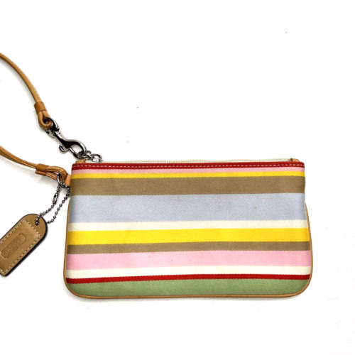 *COACH Soho Hampton Striped Textile & Leather Wris