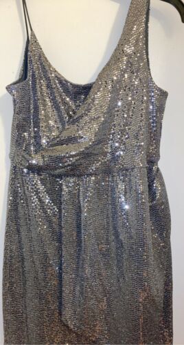 jump apparel short silver dress for women size med