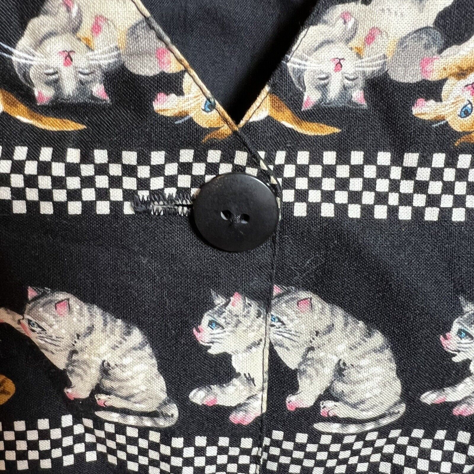 Vintage Linda Tilson Cat Vest Kittens Womens XL A… - image 10