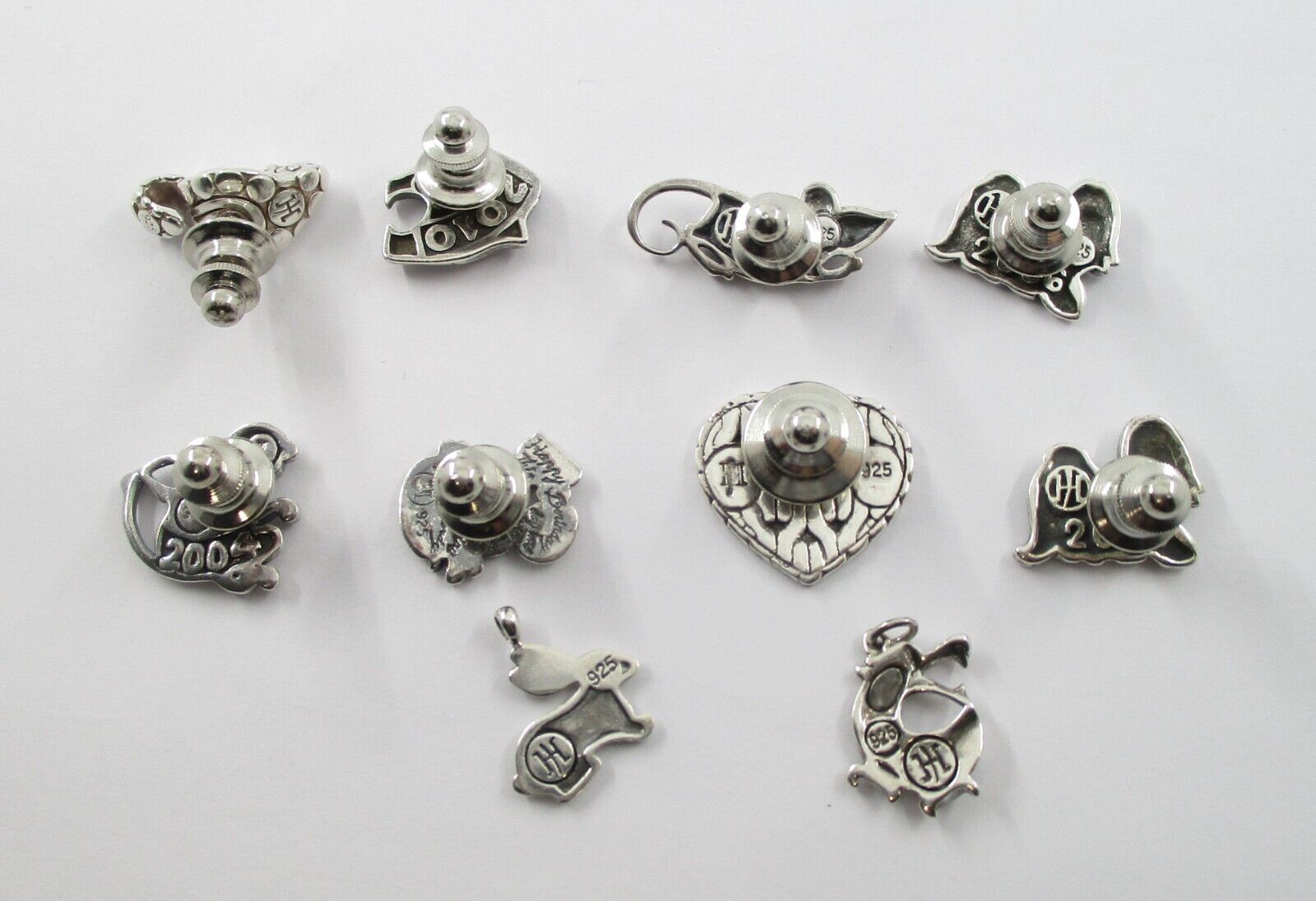 John Hardy 9 Lapel Pins and Charms Sterling Silve… - image 2