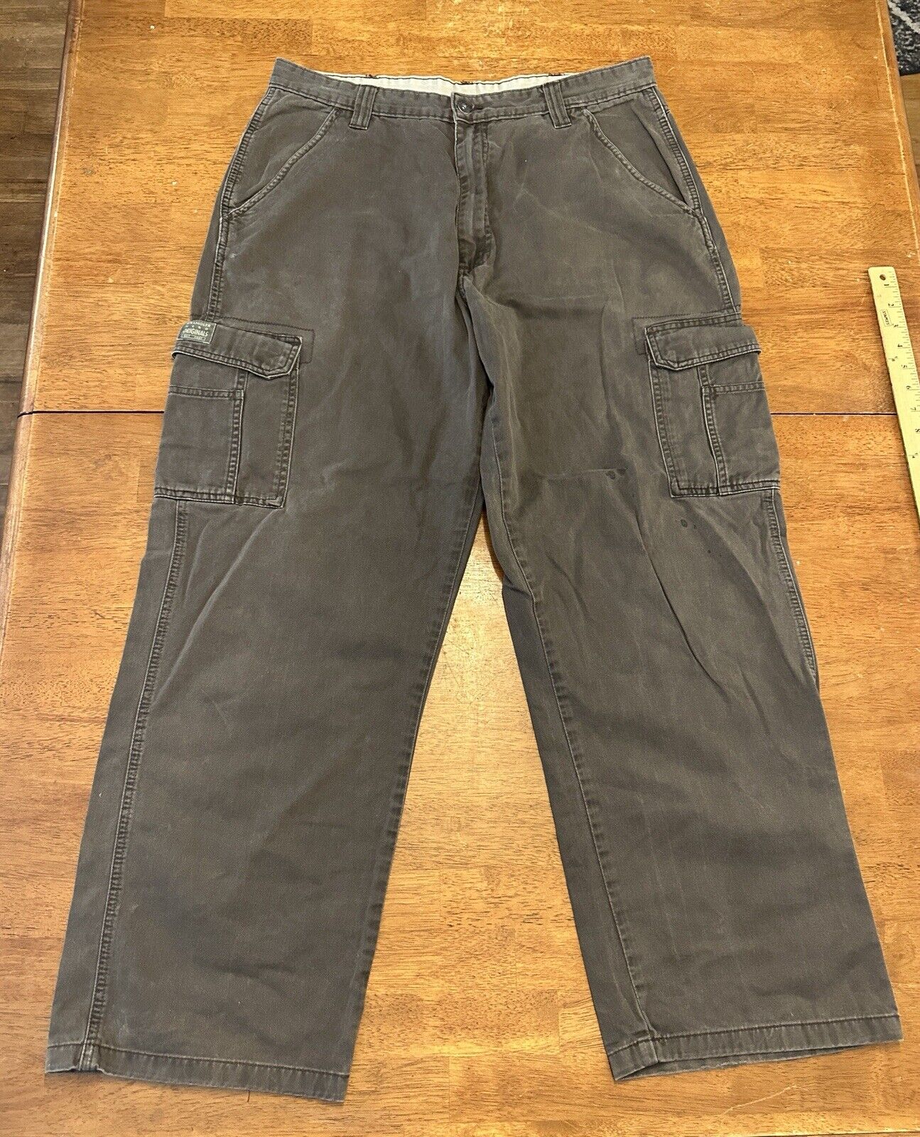 Wrangler Workwear Brown Cargo Pants 35x32 - image 1