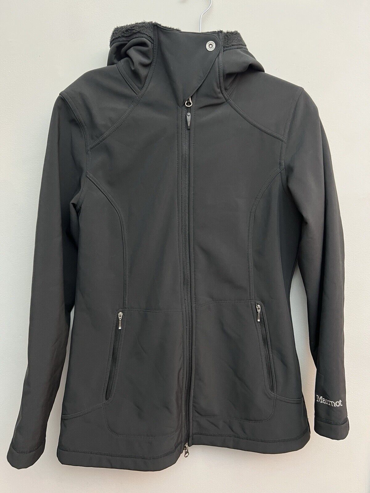 Marmot Black Fleece Jacket, Size Medium - image 1