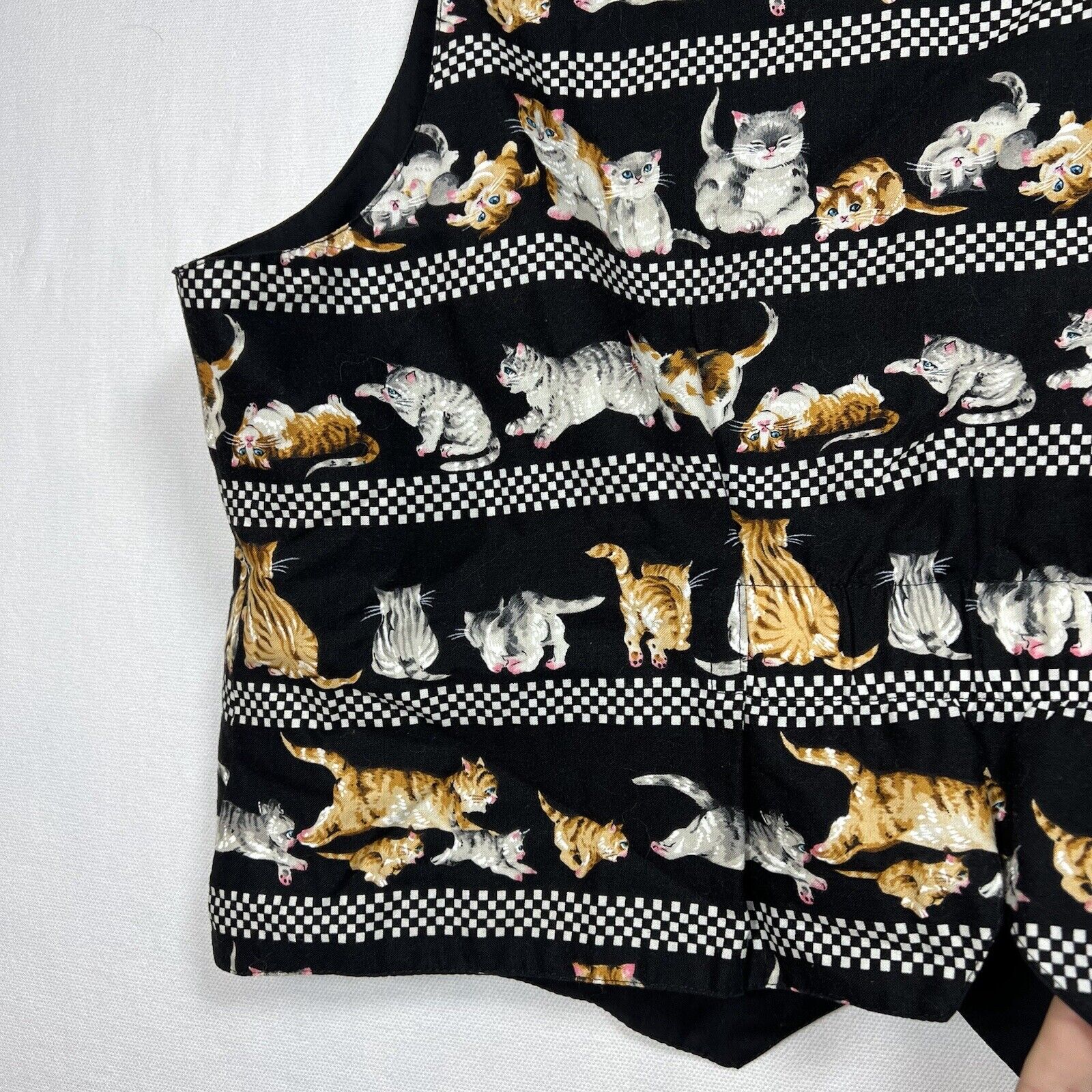 Vintage Linda Tilson Cat Vest Kittens Womens XL A… - image 17