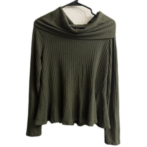 Women's Anthropologie Maeve Dark Green Cowl Neck … - image 1