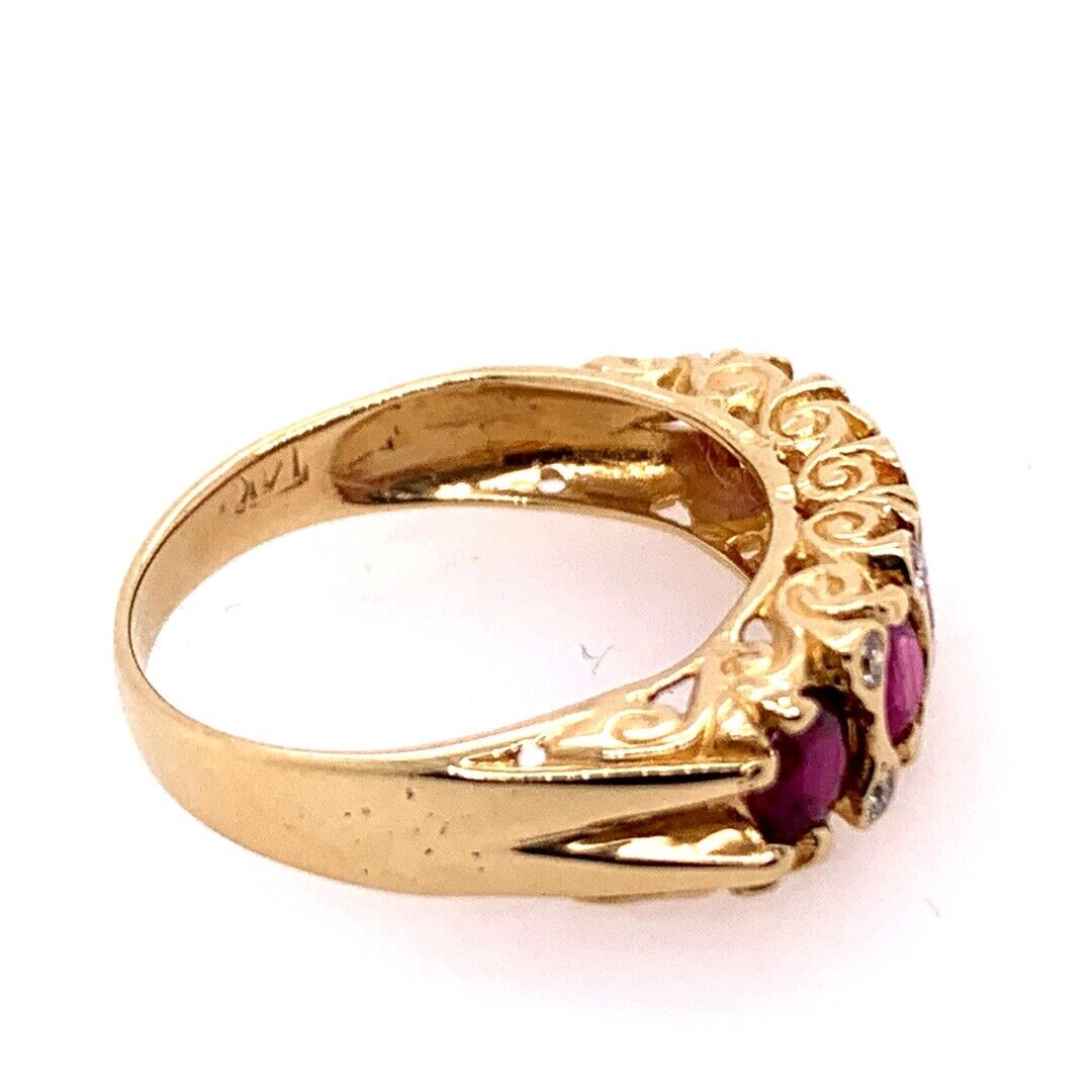 Retro Gold Cocktail Ring 1.10 Carat Round Natural… - image 5