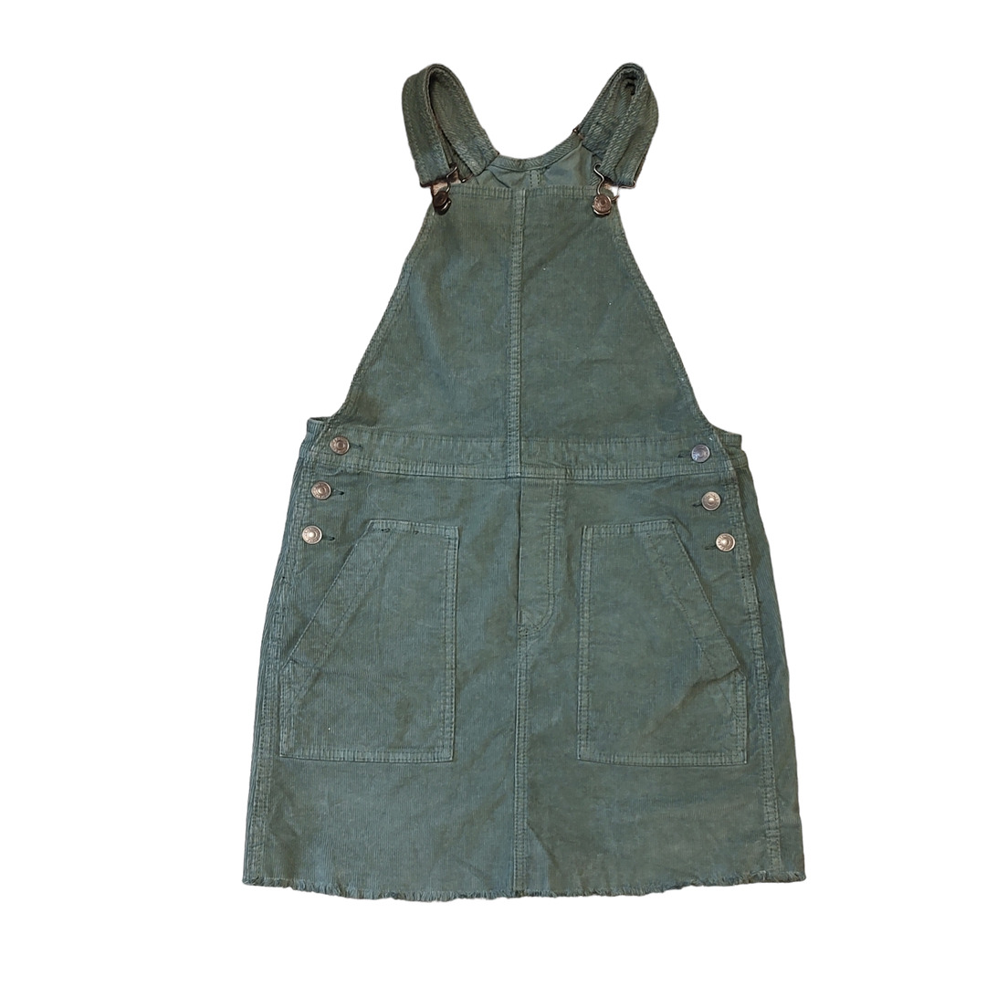 American Eagle Green Corduroy Overall Dress XS - image 4