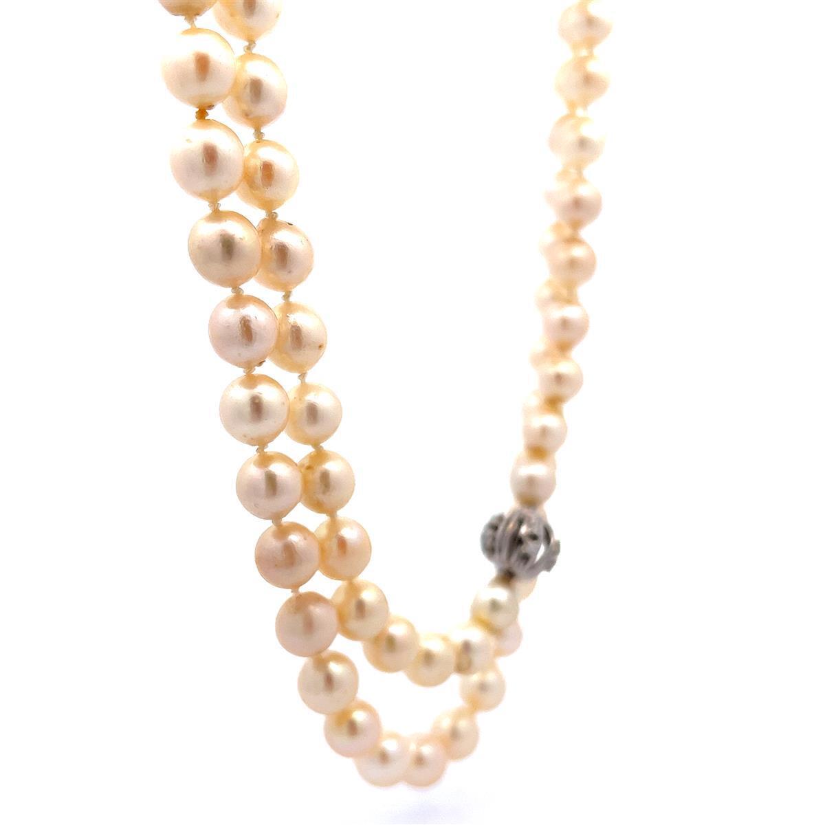 Saltwater Breeding Beads 14kt Gold Chain with 0.3… - image 3