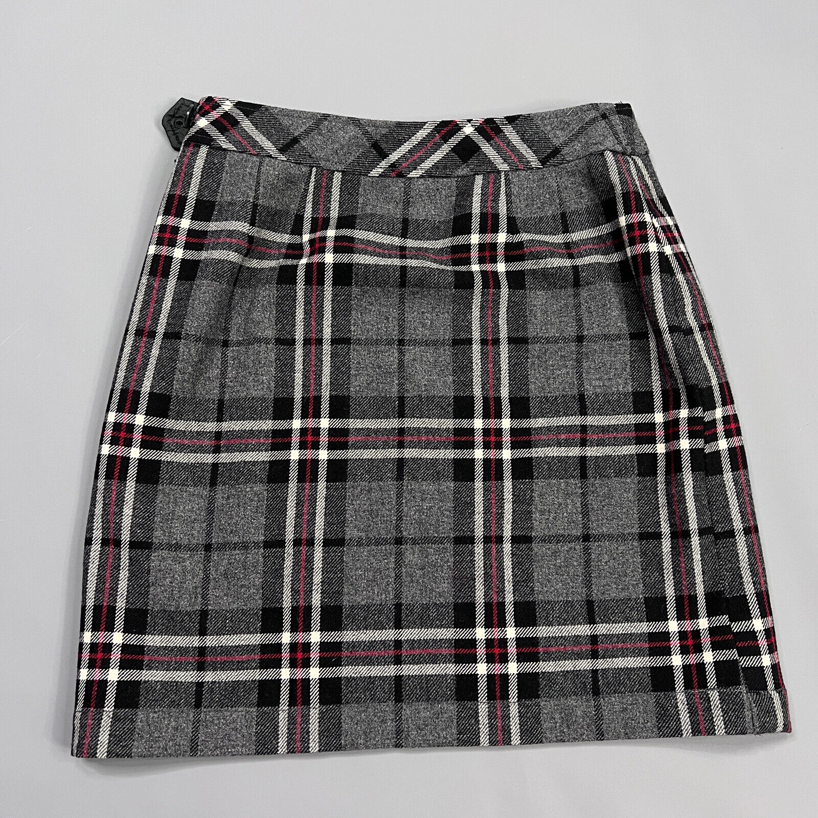 Eddie Bauer Skirt M L Womens Grey Mix Tartan Plai… - image 4