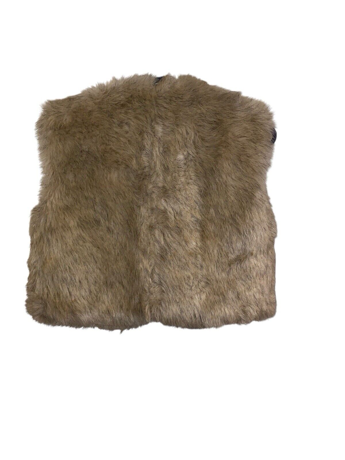 vintage faux fur cream and tan  vest - image 5