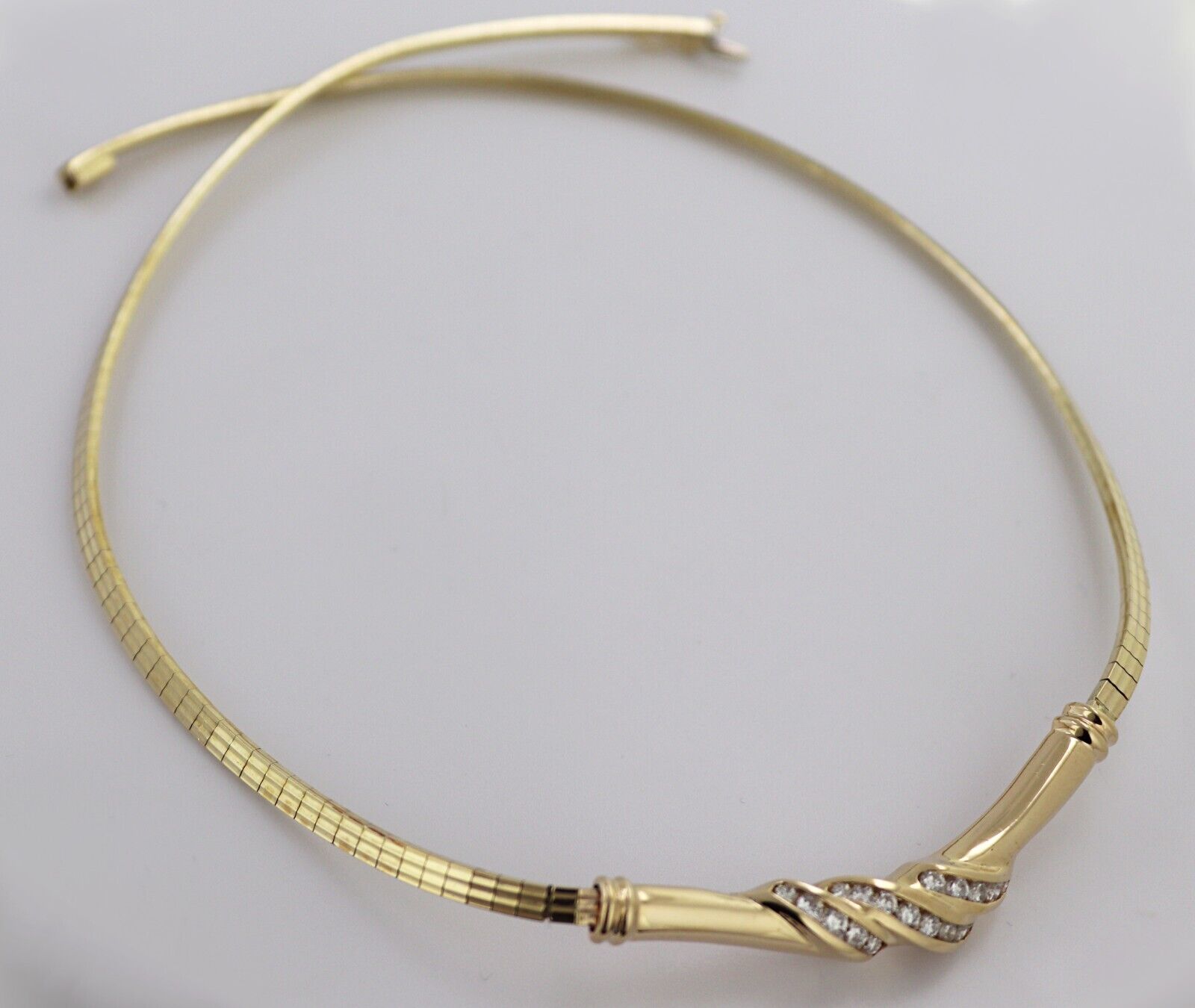 Diamond, 14K Yellow Gold Necklace - image 2