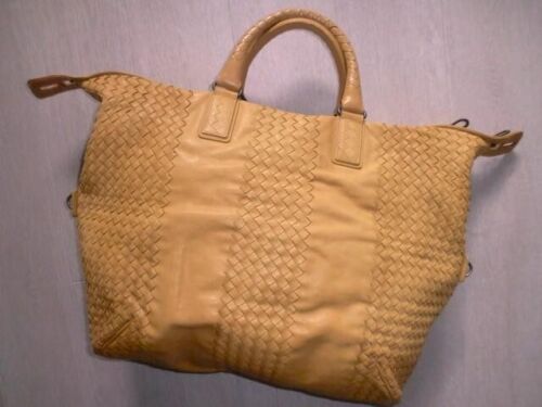 BOTTEGA VENETA Intrecciato Boston Bag Leather Yel… - image 1