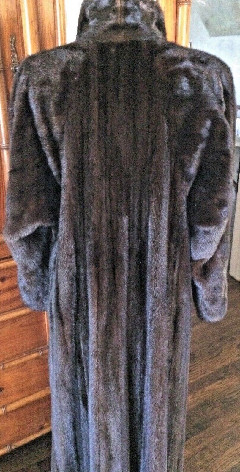 Louis Feraud Full Length Female Mink Coat, Mahoga… - image 2