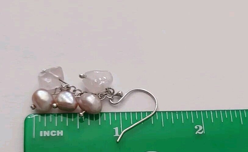 Sterling Silver Pink Freshwater Pearl/Rose Quartz… - image 6