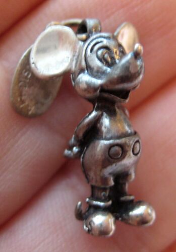 VINTAGE Sterling MICKEY MOUSE Silver Bracelet Char