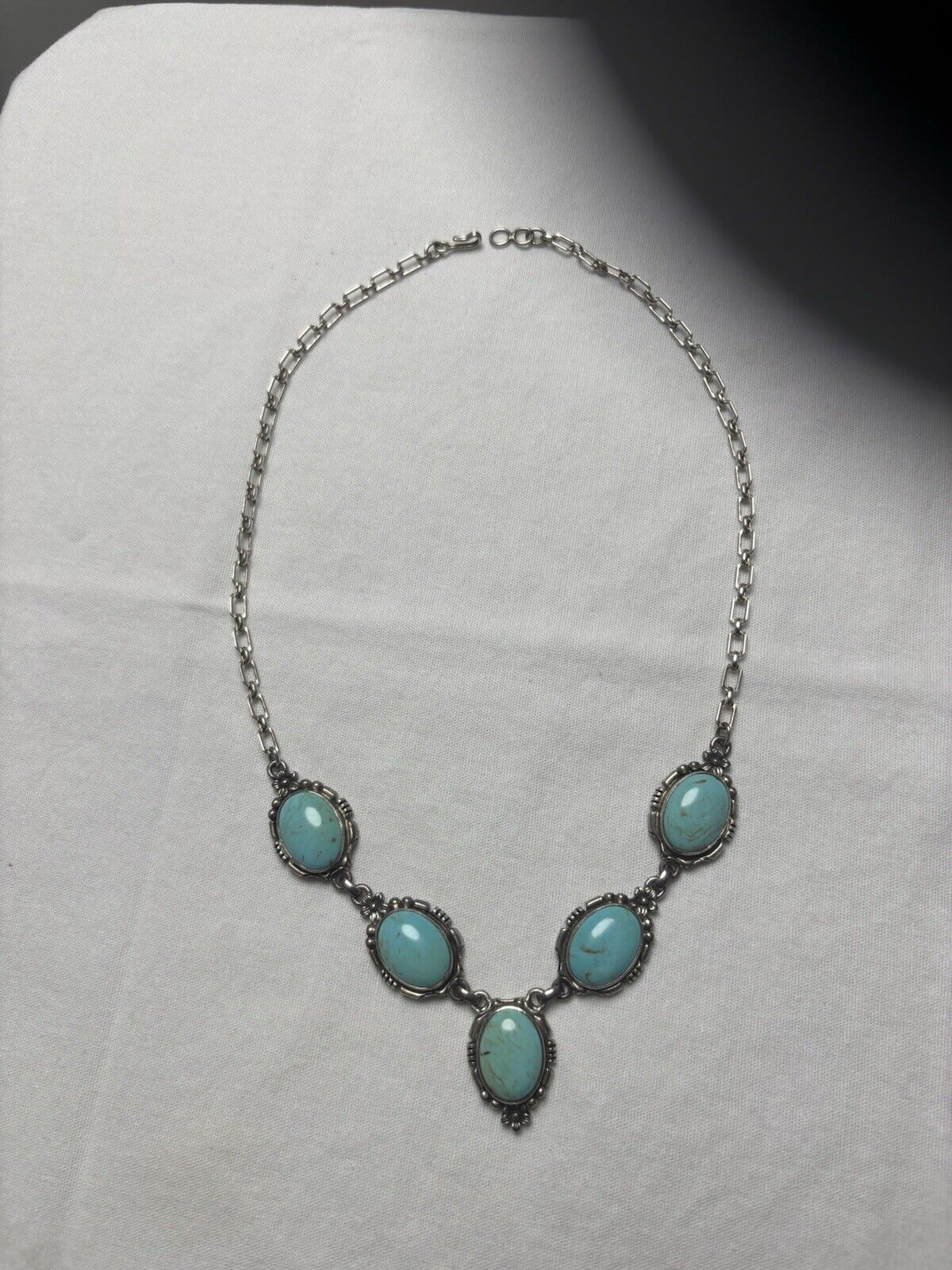 Carol Felley Necklace Turquoise Silver Vintage Na… - image 14