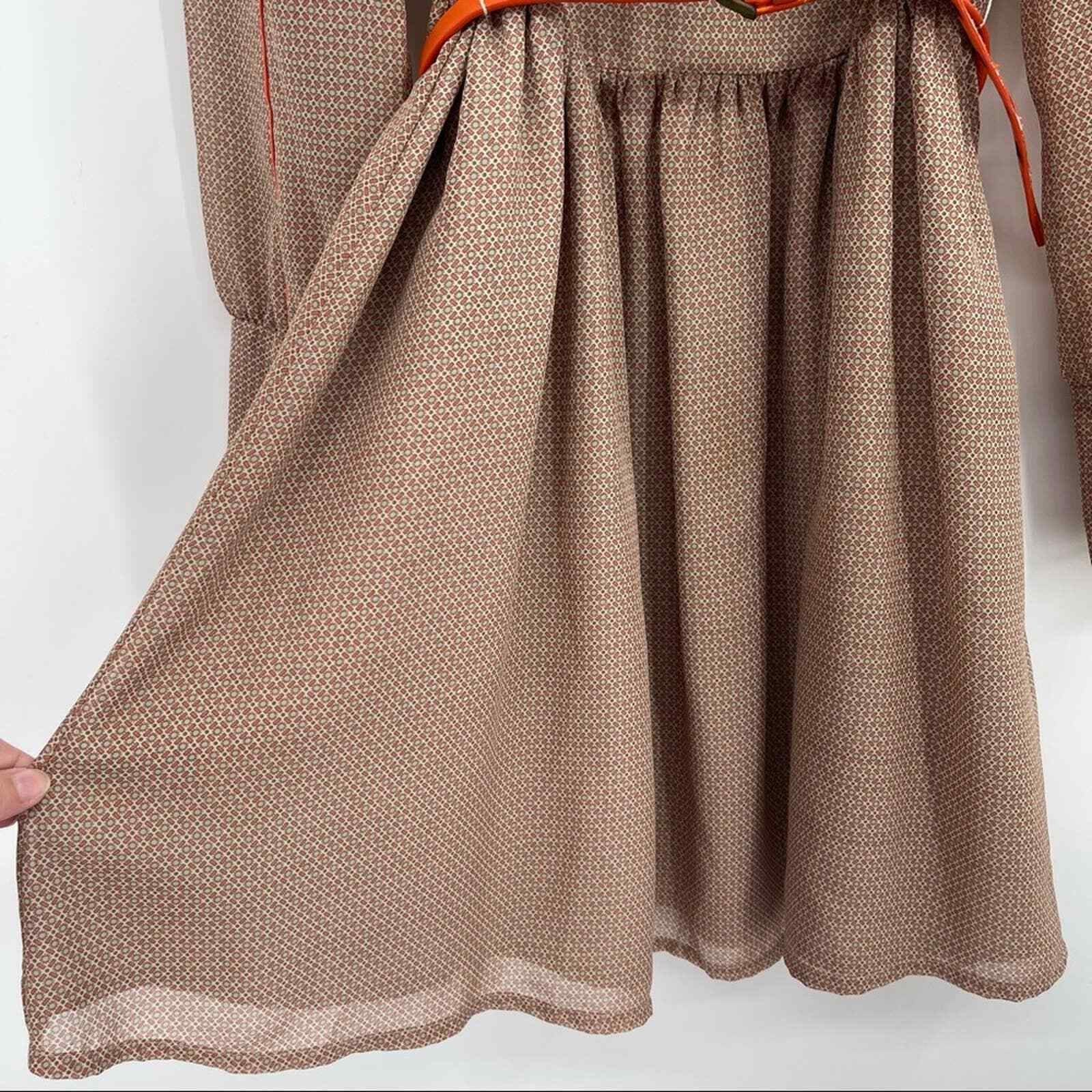 Darling Orange Long Sleeve Boho Retro Dress - image 10