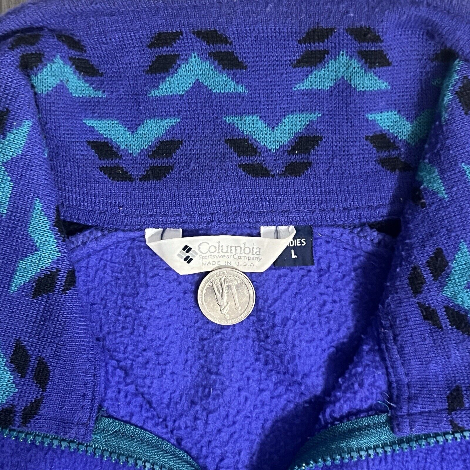 1990’s Columbia Sportswear | Purple Fleece Jacket - image 5