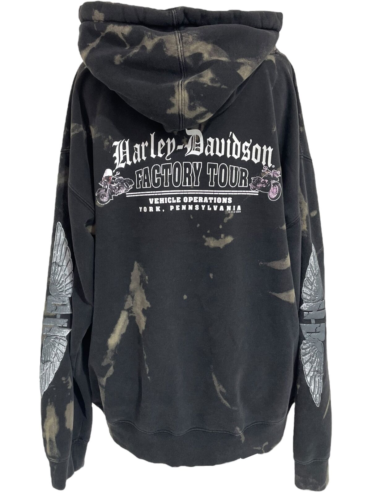 Vintage Harley Davidson 2004 Zipped Hoodie Sweats… - image 2