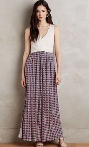 Anthropologie Maeve Geo Print Maxi Sz M