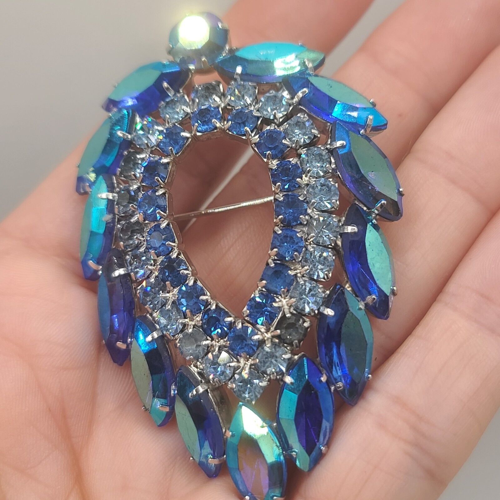 Vintage Juliana For Sarah Coventry Brooch Blue La… - image 13