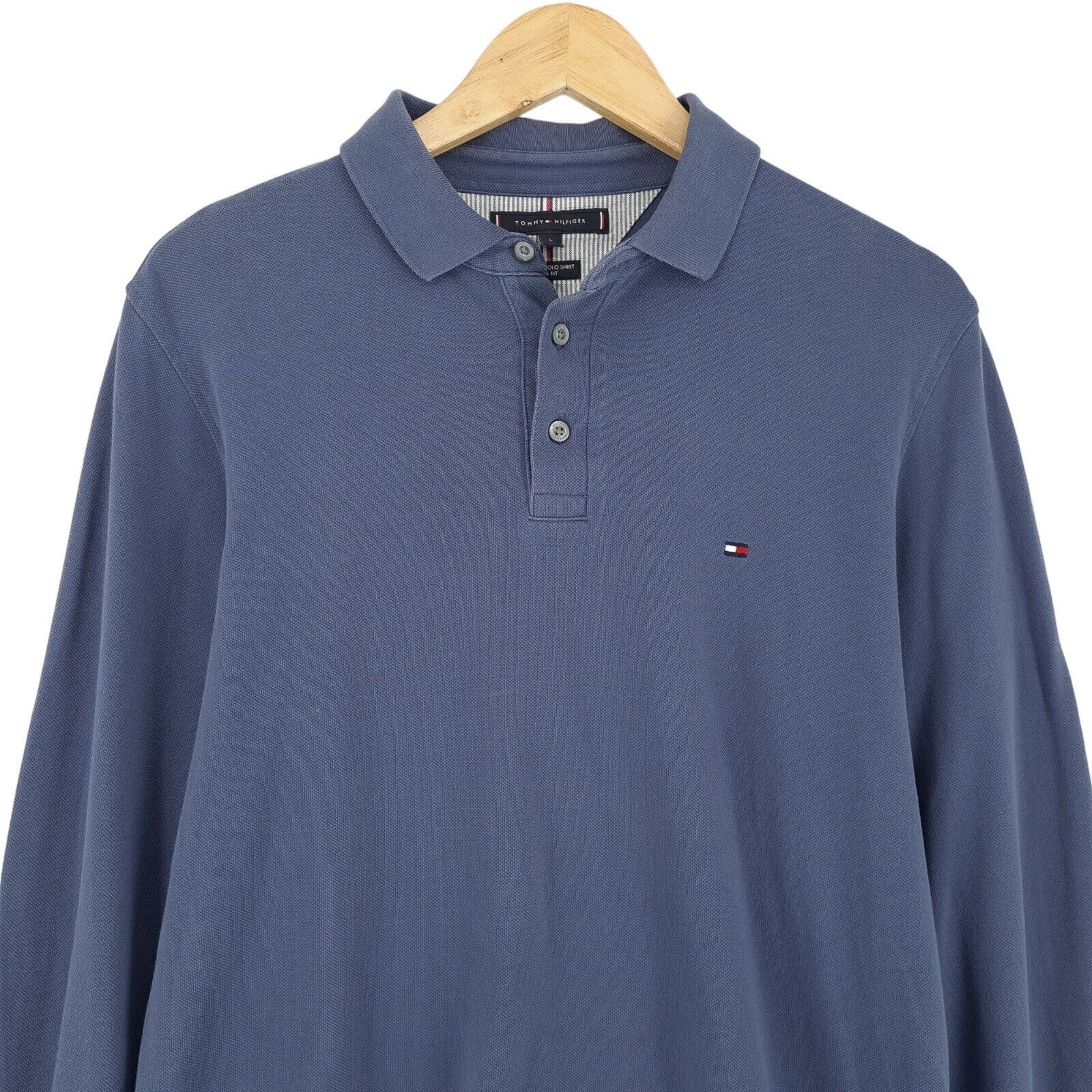 Tommy Hilfiger Men Jumper Sweater Collared Blue S… - image 3