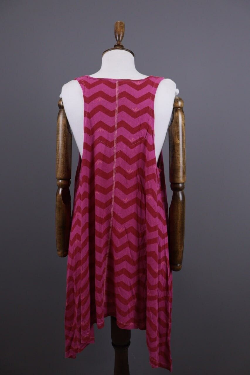 GUDRUN SJODEN Purple Stripe Lagenlook Sleeveless … - image 3