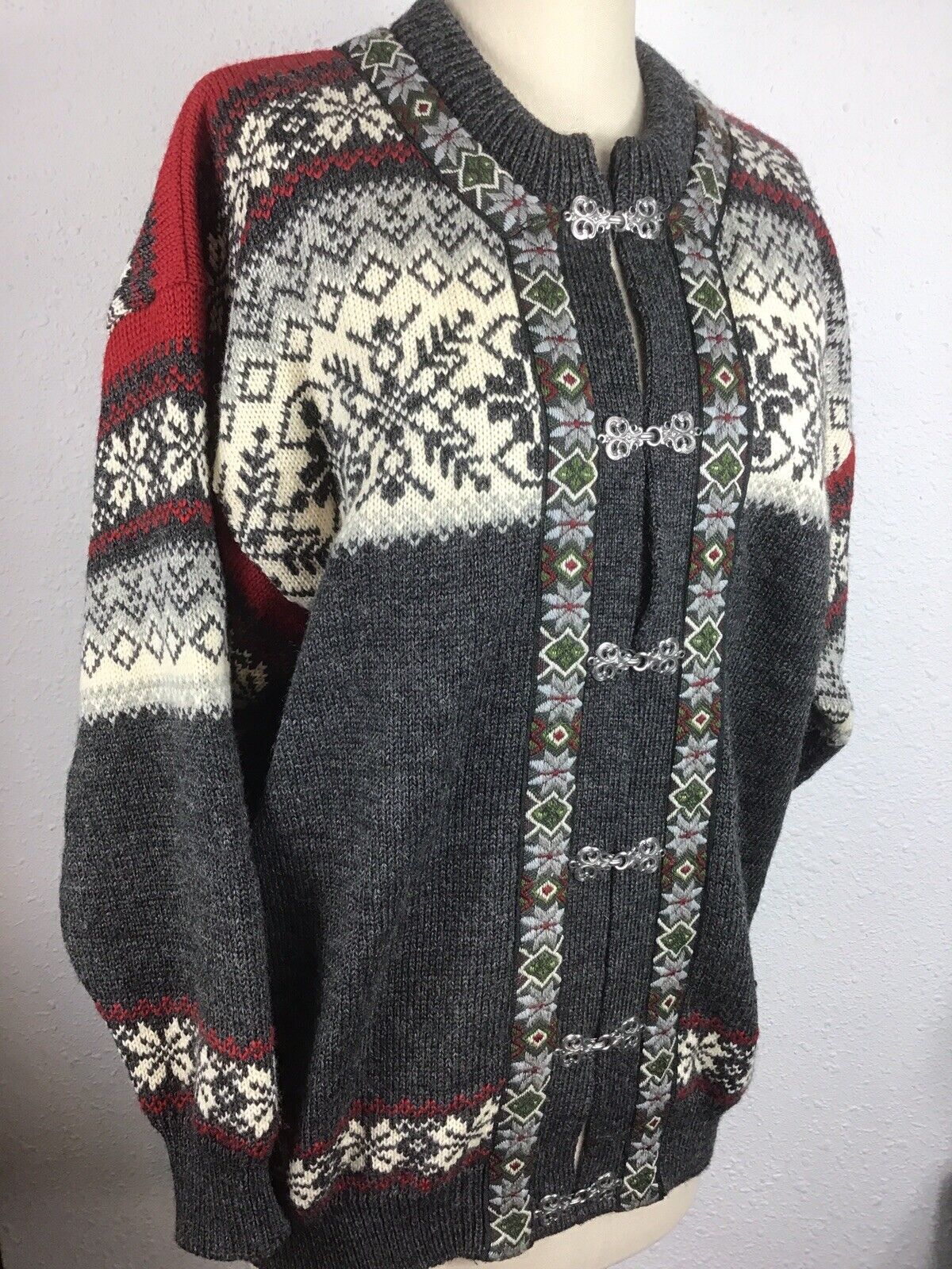 Norwool Womens Medium Multicolor Knitted Cardigan… - image 5