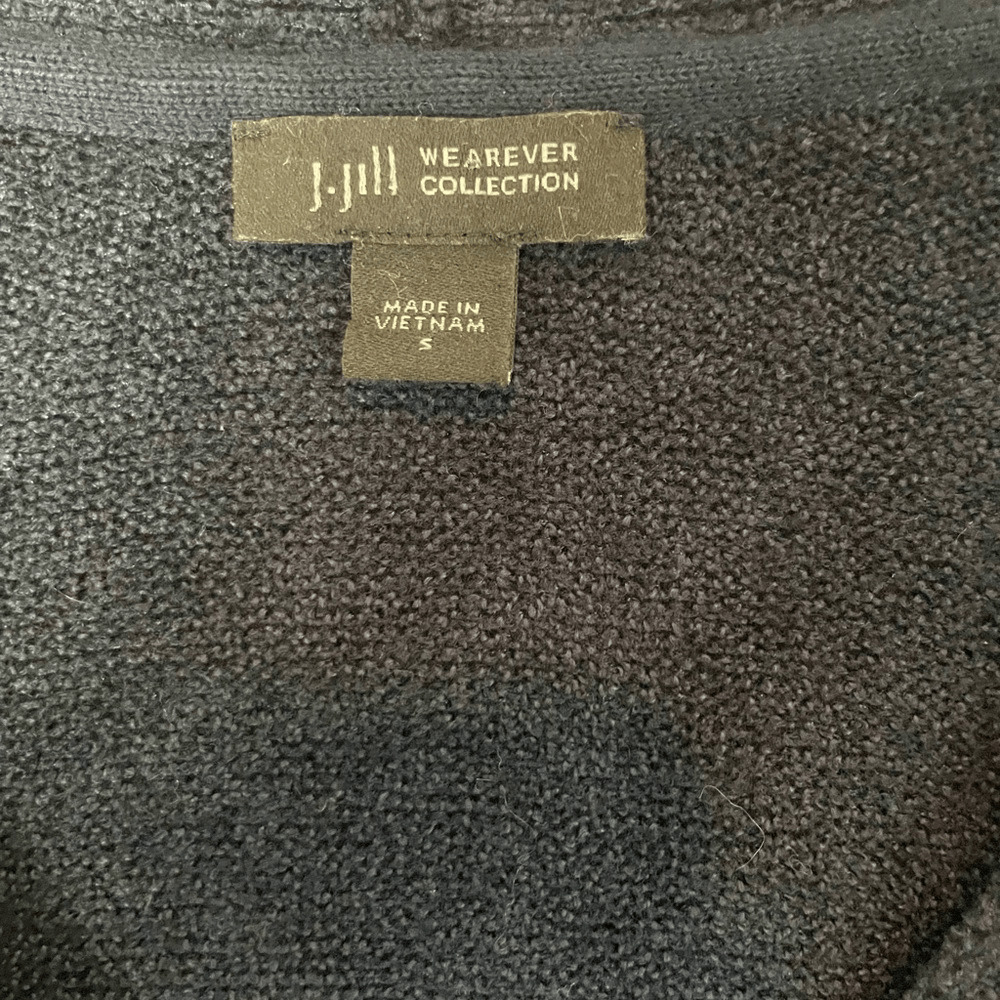 J.Jill Wearever Blue V-neck Soft Sweater Small - image 4