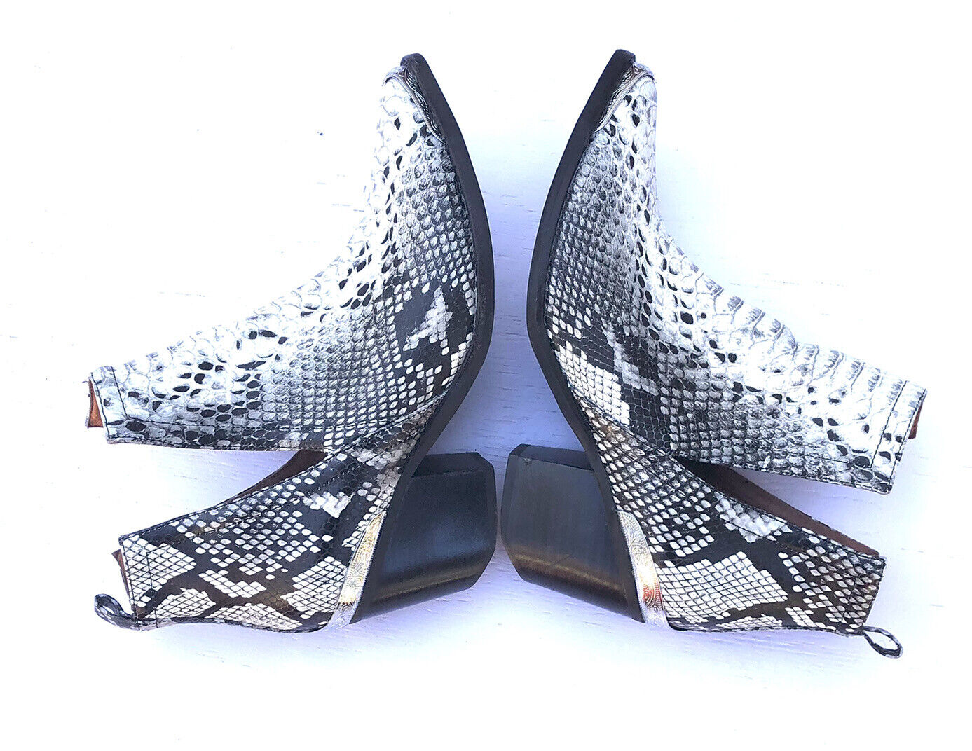 Jeffrey Campbell Cromwell Snake Print Boots Excel… - image 6