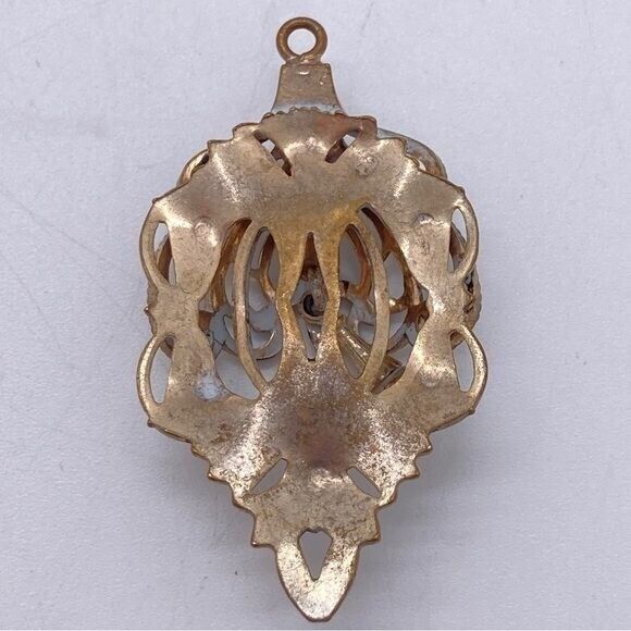 Vintage Art Nouveau Style Pendant Floral Design - image 2